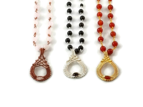 mini cutout drop necklace group