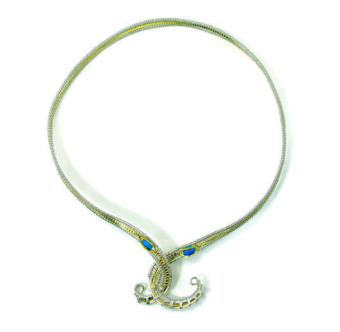 Neckwire with Turquoise Howlite