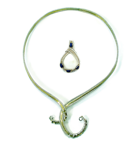Neckwire with Small Lapis Pendant Gift Set