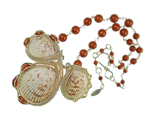Spotted Heart Cockle Necklace