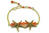 Double Starfish Bar Bracelet