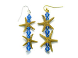 Double Starfish Bar Earrings