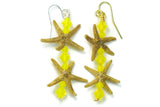 Double Starfish Bar Earrings