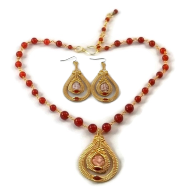 Double Drop Earring & Necklace Set - 14kt Gold Fill