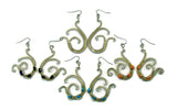 Mini Scroll Earrings with Turquoise Howlite