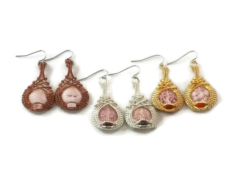 mini shell drop earrings group