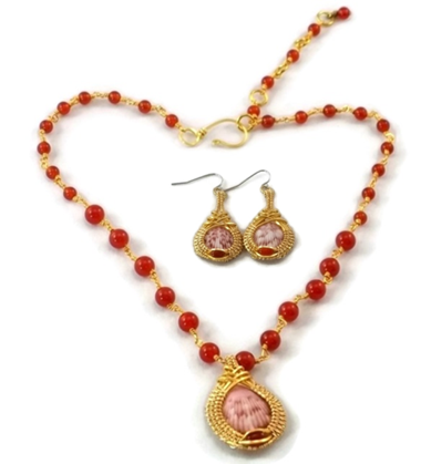 Mini Shell Drop Earring & Necklace Set - 14kt Gold Fill