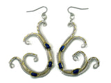 Scroll Earrings with Lapis Howlite