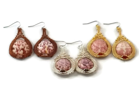 shell drop earrings group