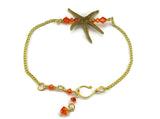 Single Starfish Bar Ankle Bracelet - Free Gift