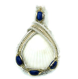 Small Scallop Pendant with Lapis Howlite