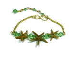 Triple Starfish Bar Bracelet